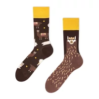 Lámás felemás vidám zokni