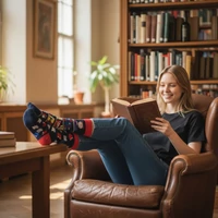 Kép 2/5 - Könyves vidám zokni