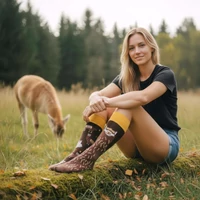 Kép 2/5 - Lámás vidám zokni