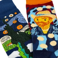 Kép 4/4 - Van Gogh és a Csillagos Éj felemás vidám zokni