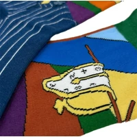 Kép 4/4 - Dalí Elfolyó idő felemás vidám zokni