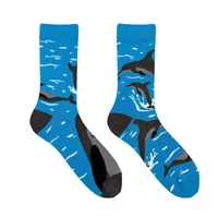 Kép 2/3 - Delfines felemás vidám zokni 38-42