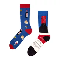 Kép 1/2 - Vörösboros felemás vidám zokni