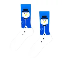 Kép 1/2 - Kalapos hóemberes vidám zokni