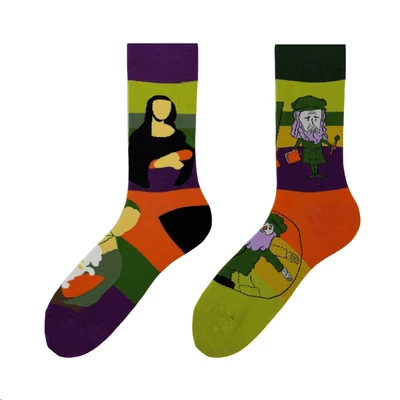 Festő kedvence felemás vidám zokni