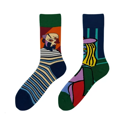 Picasso Absztrakt felemás vidám zokni