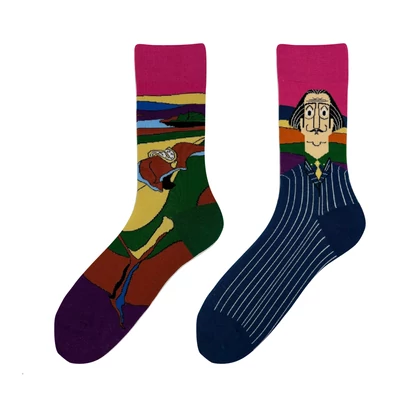 Dalí Elfolyó idő felemás vidám zokni