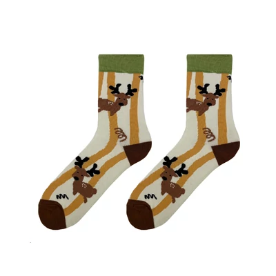 Kis szarvasos vidám zokni