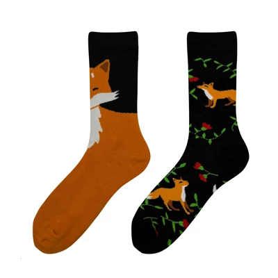 Róka pajti felemás vidám zokni