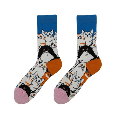 Macska szem vidám zokni