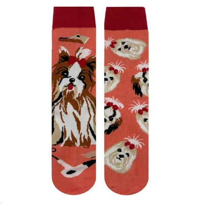 Shi-tzu kutyás felemás vidám zokni