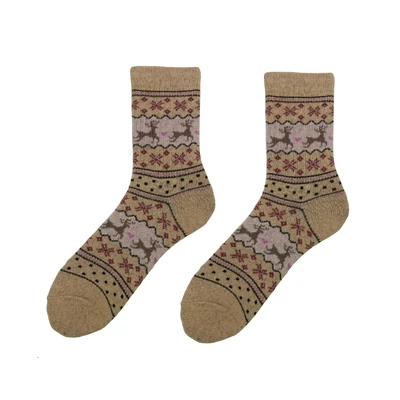 Skandináv mintás karácsonyi vidám zokni