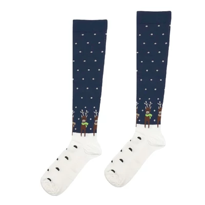 Karácsonyi Táncoló szarvasos hosszú szárú vidám zokni