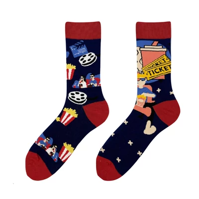 Filmrajongó felemás vidám zokni