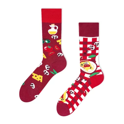 Pizzás felemás vidám zokni