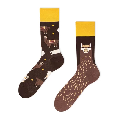 Lámás felemás vidám zokni