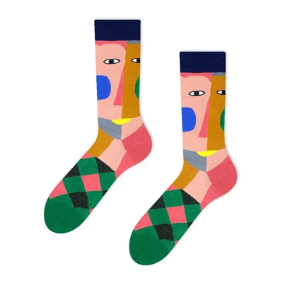 Absztrakt vidám zokni 