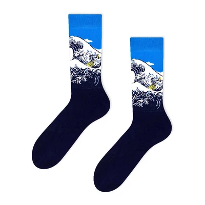 A nagy hullám vidám zokni 