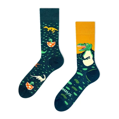 T-rex dínós felemás vidám zokni