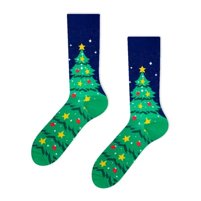 Karácsonyfás vidám zokni 