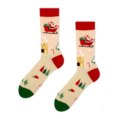 Santa is coming vidám zokni