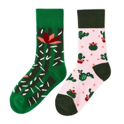 Kaktuszos vidám gyerek zokni